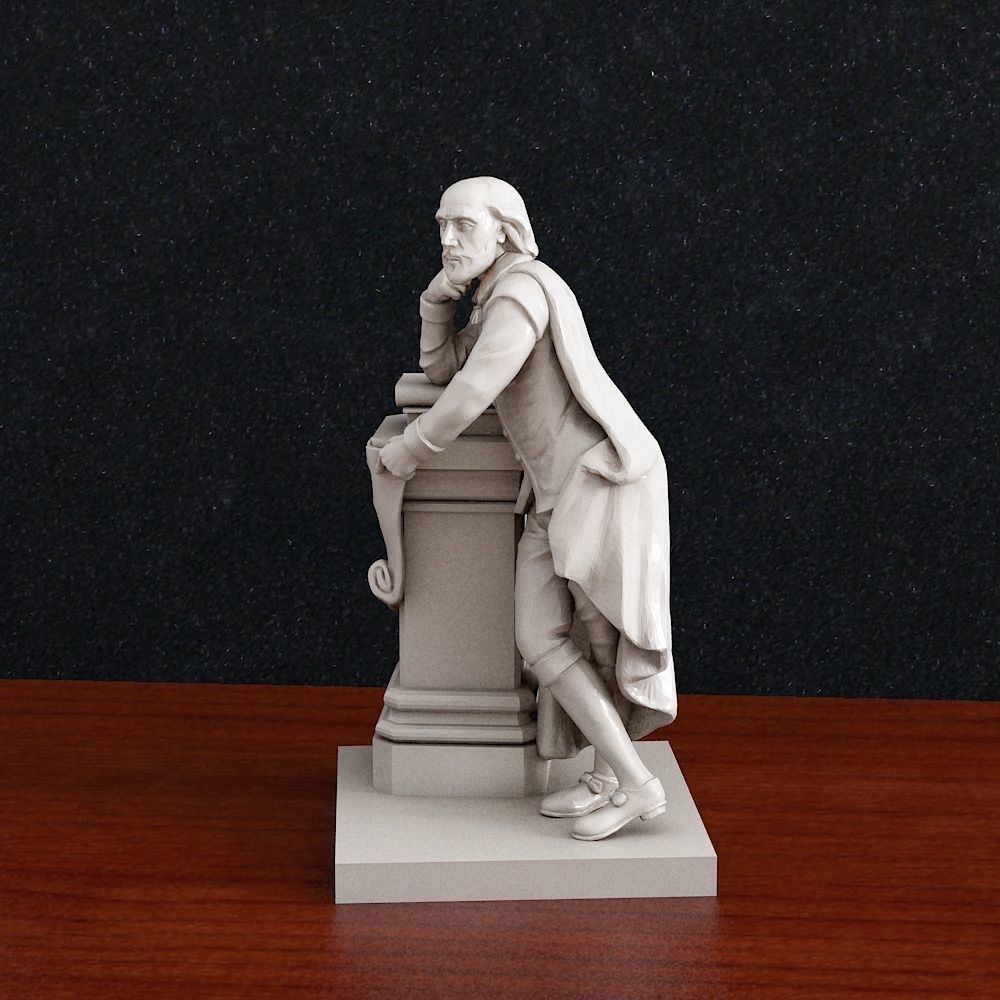 William Shakespeare 3d print model 3D print model_2