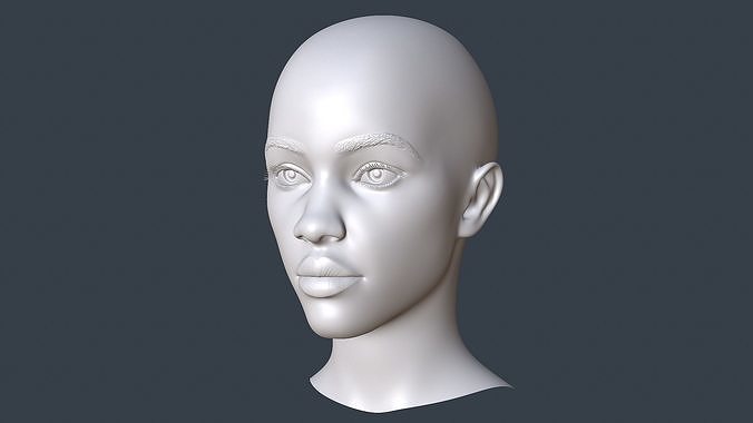 Female head 3D model