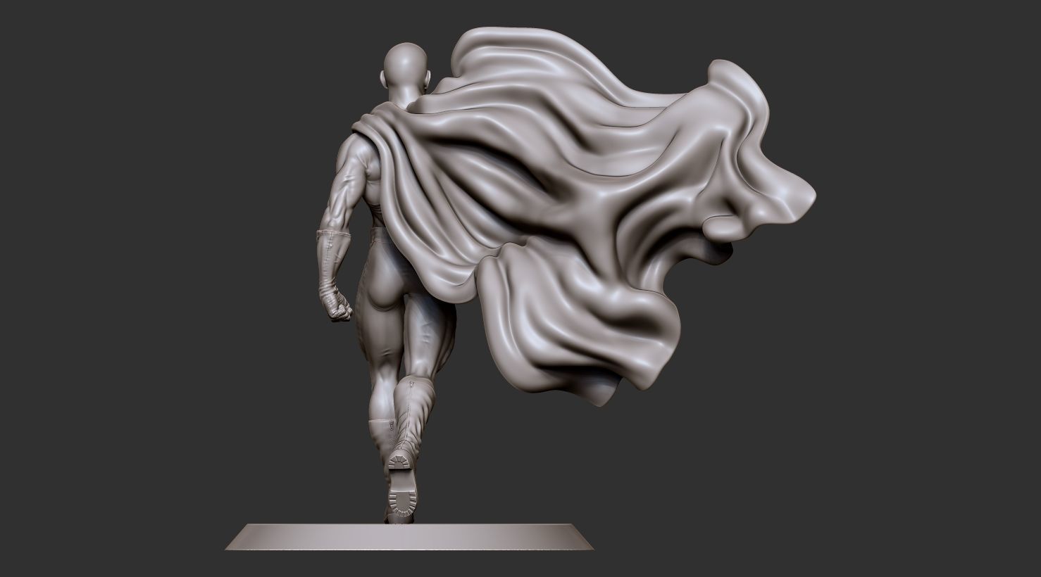 Saitama 3D Model statue of superhero 3D print model_5