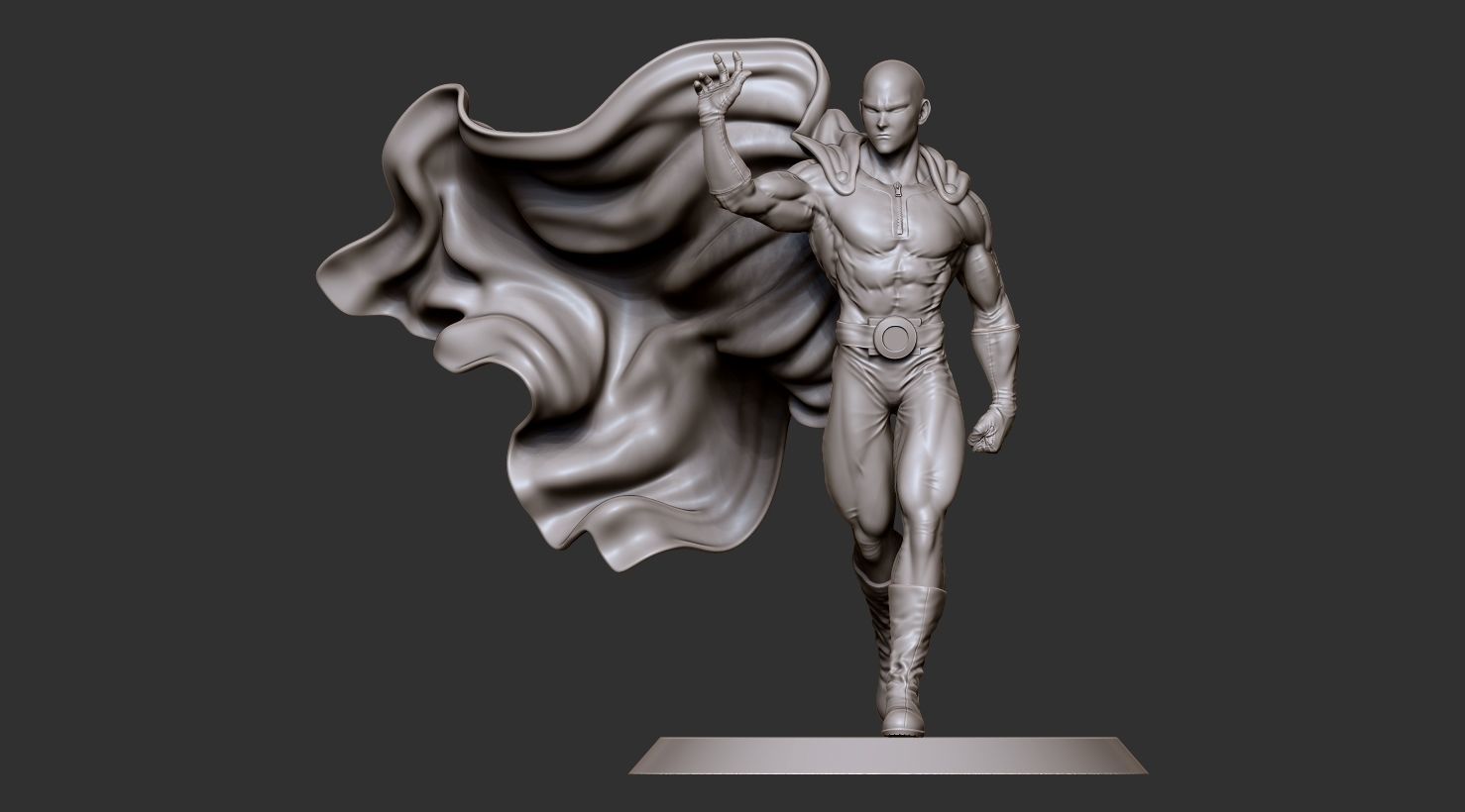 Saitama 3D Model statue of superhero 3D print model_2