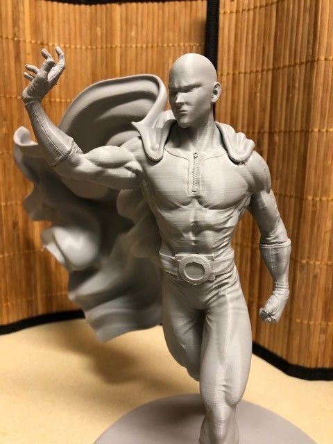 Saitama 3D Model statue of superhero 3D print model_18