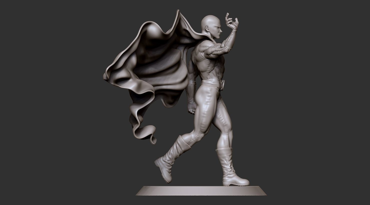Saitama 3D Model statue of superhero 3D print model_3