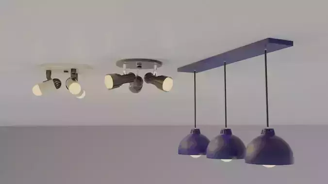 Modern Ceiling Lamp Pack 3D model