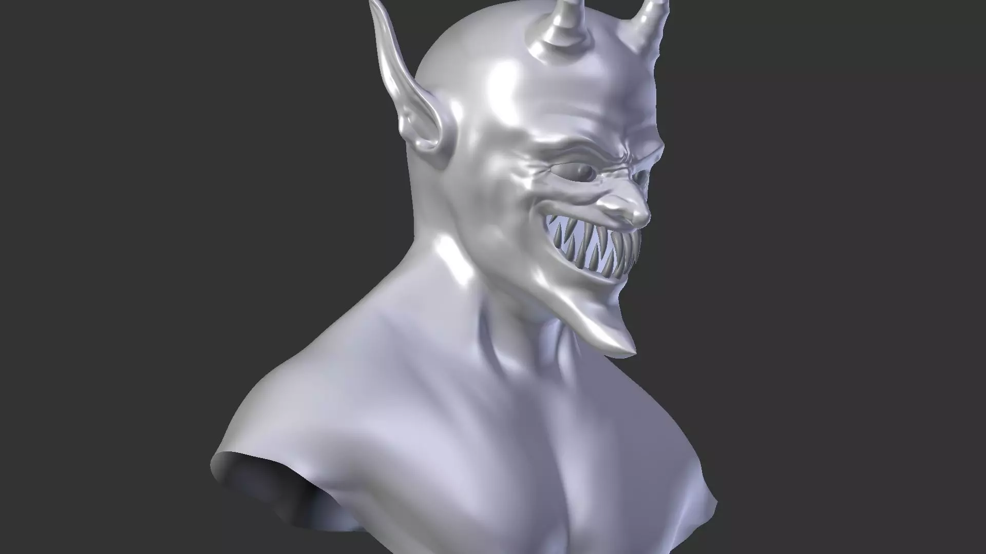 demonio 3d demon bust 3D model_0