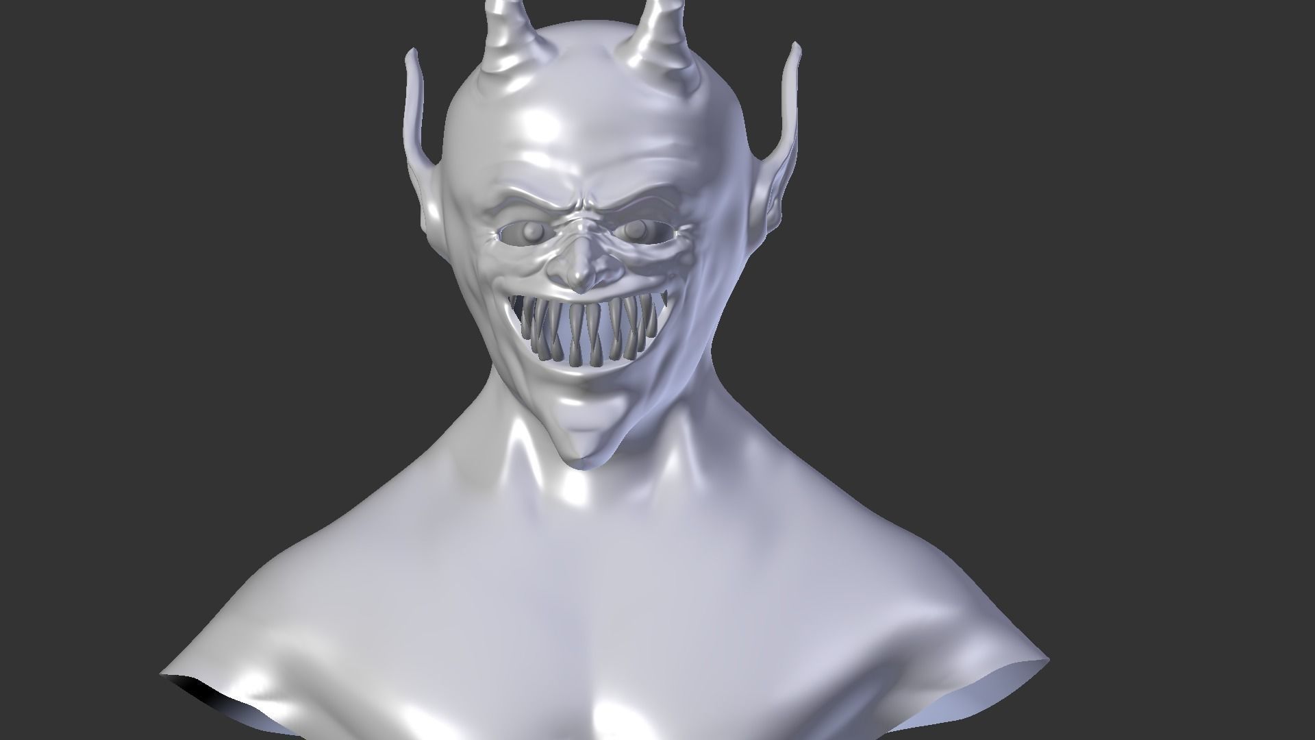 demonio 3d demon bust 3D model_1