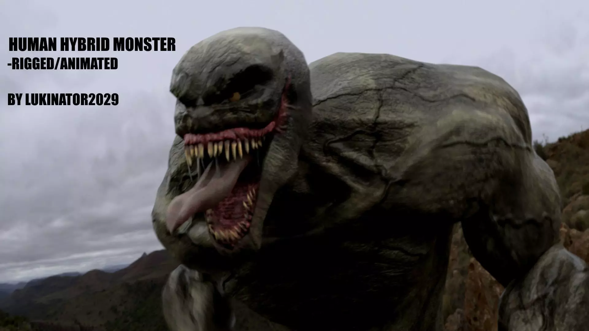 Alien Monster Rigged and animated 3D model
