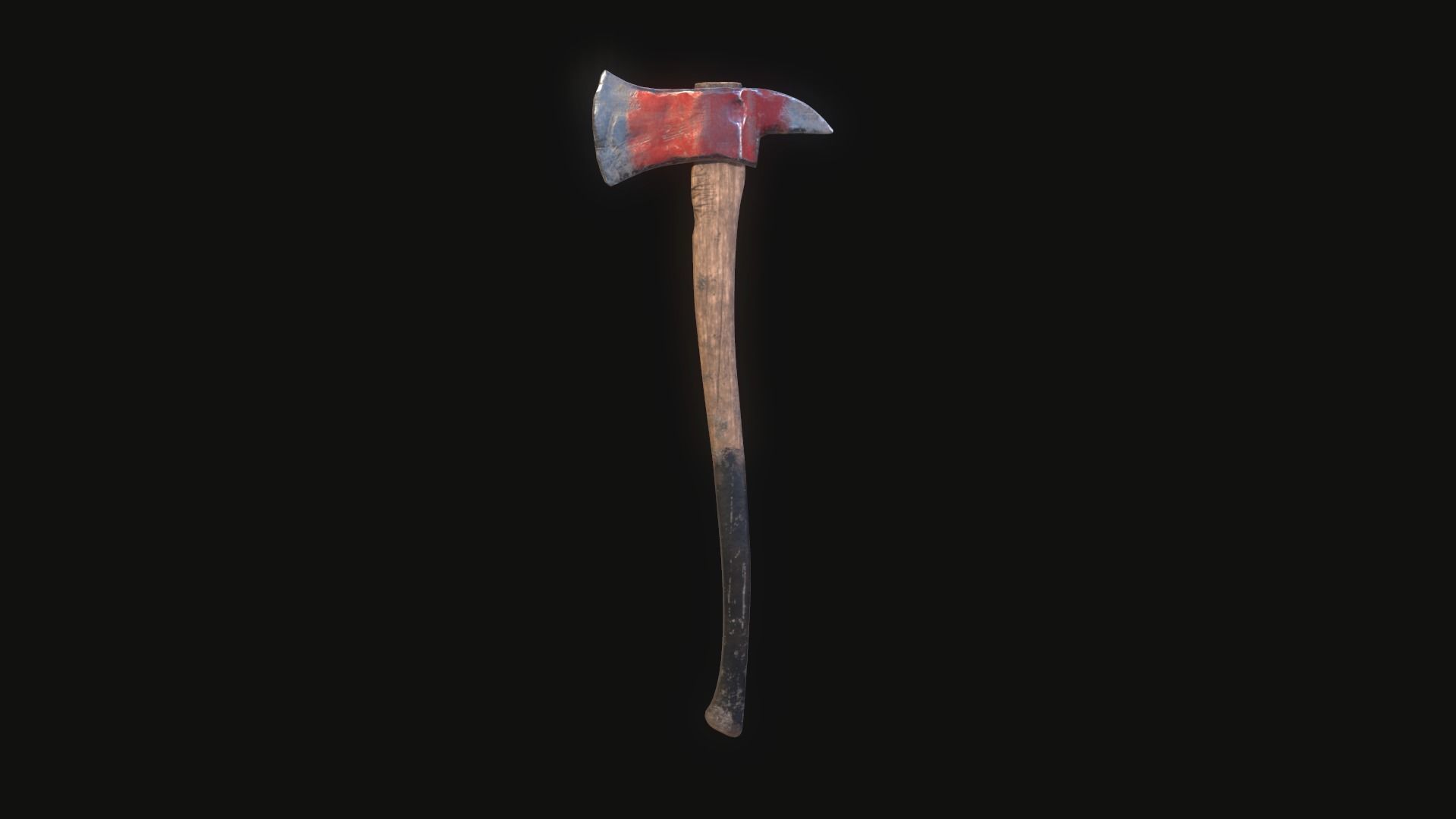 Fire Axe Low-poly 3D model_3