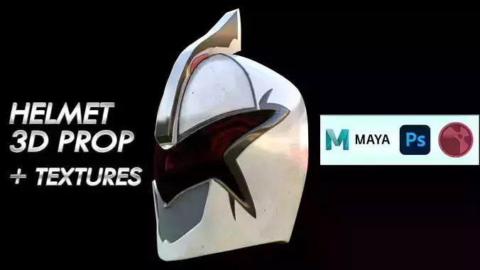 Maya 3D Helmet Prop - Project and Textures 3D model