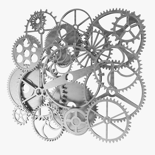 Gear Set metal gears 3D model