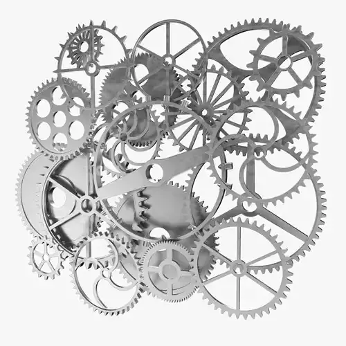 Gear Set metal gears 3D model
