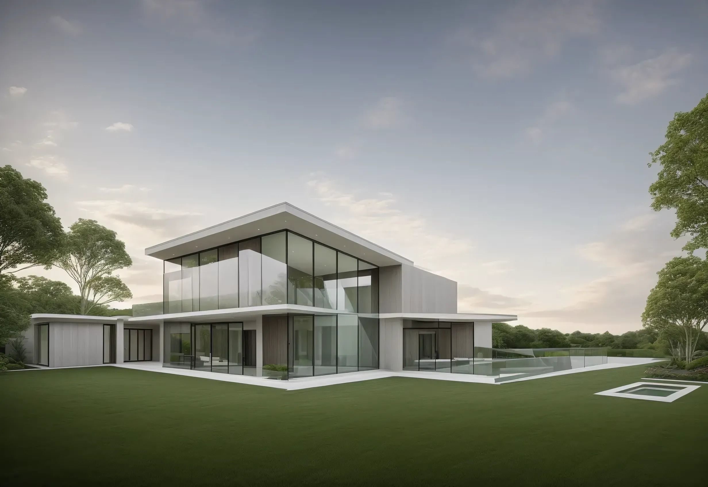 Figtree Modern Residential House Revit Model Low-poly 3D model_2