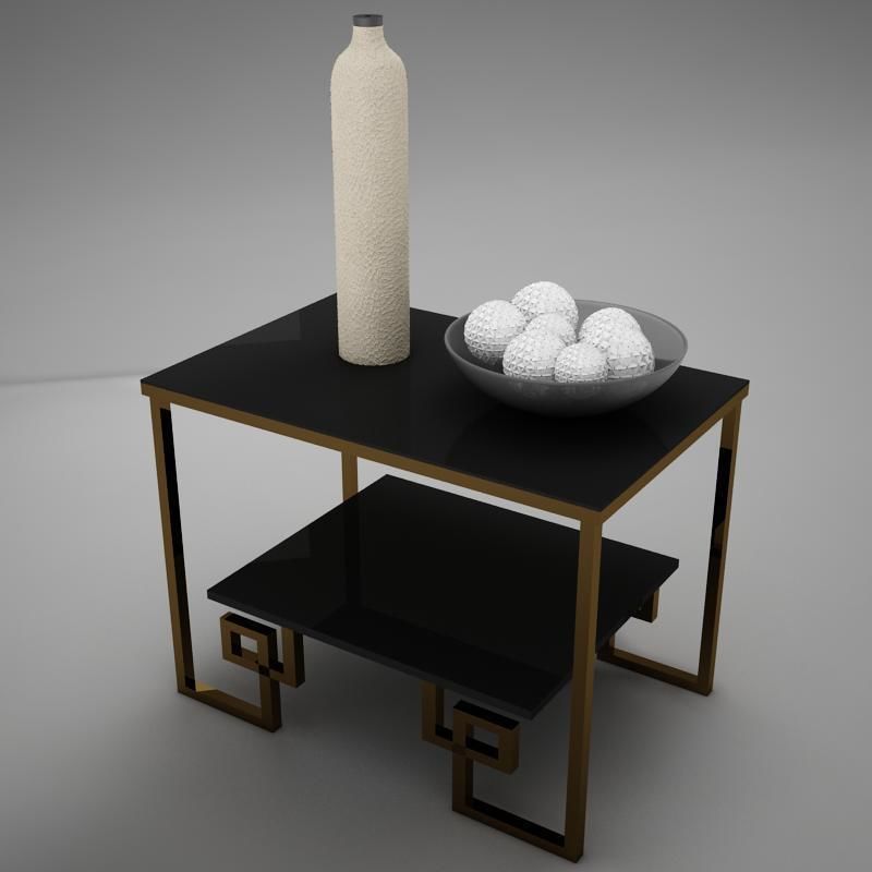 Living side Table 3D model_2