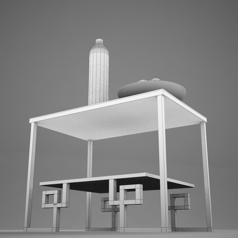 Living side Table 3D model_17
