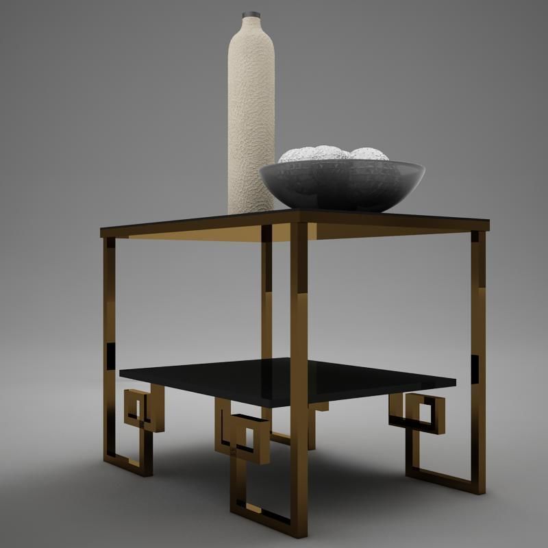 Living side Table 3D model_4
