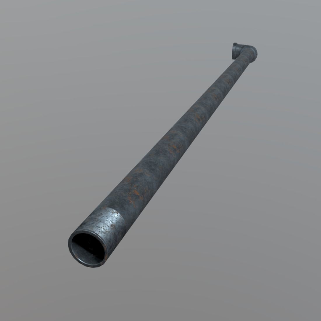 Pipe - metal Low-poly 3D model_1