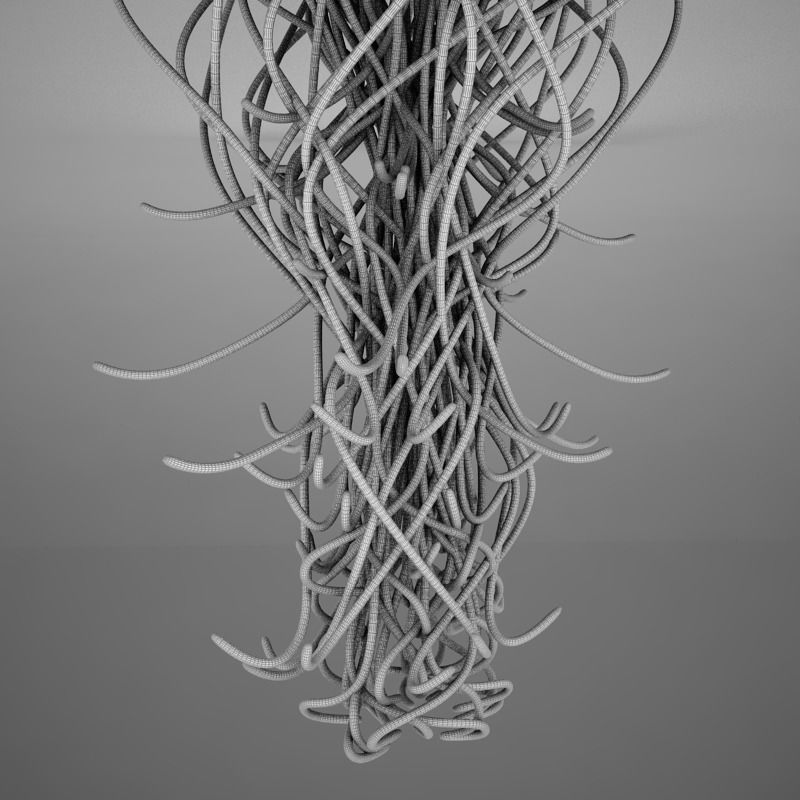 Spaghetti Lamp HD 3D model_9