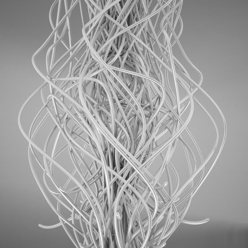 Spaghetti Lamp HD 3D model_3