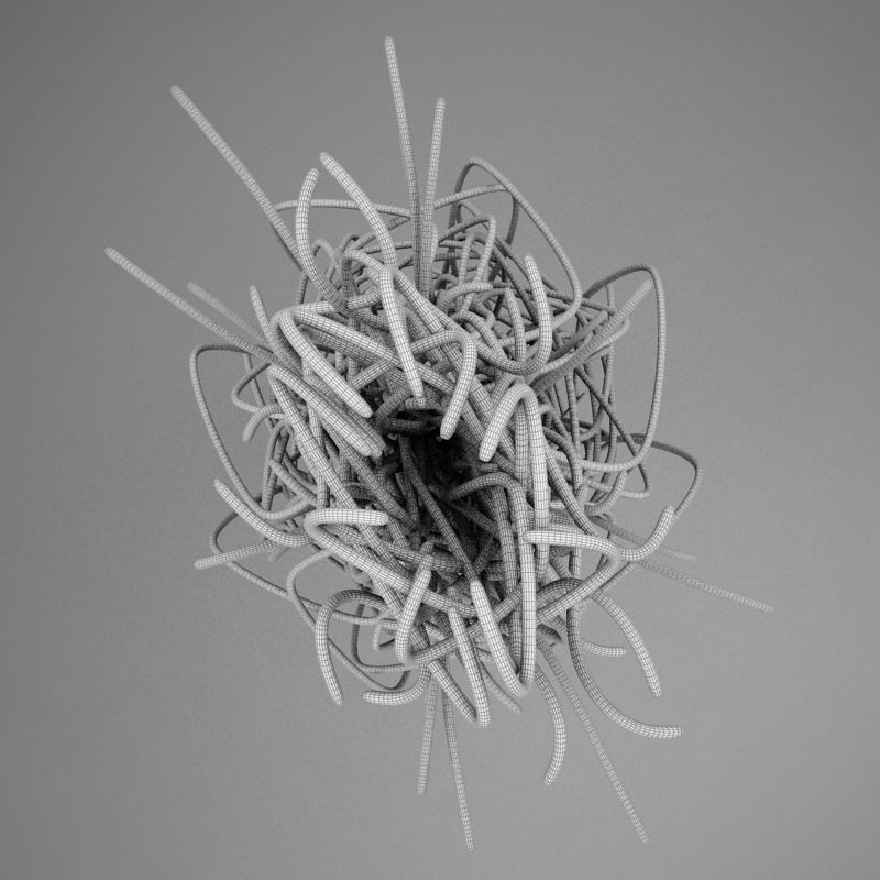 Spaghetti Lamp HD 3D model_10