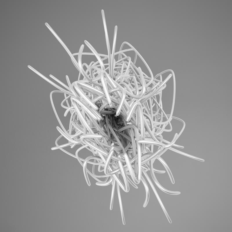 Spaghetti Lamp HD 3D model_2