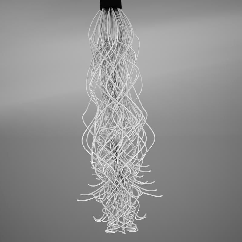 Spaghetti Lamp HD 3D model_4