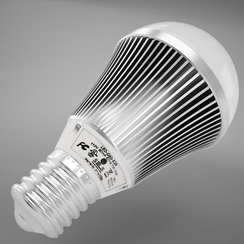 LED Light Bulb HD 3D model_4
