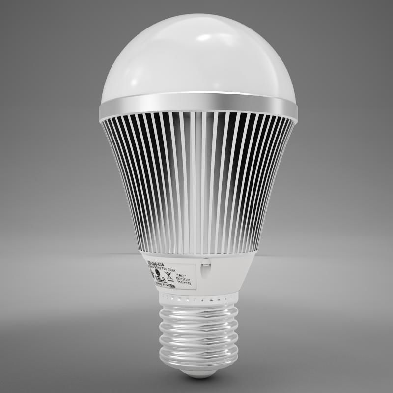 LED Light Bulb HD 3D model_2