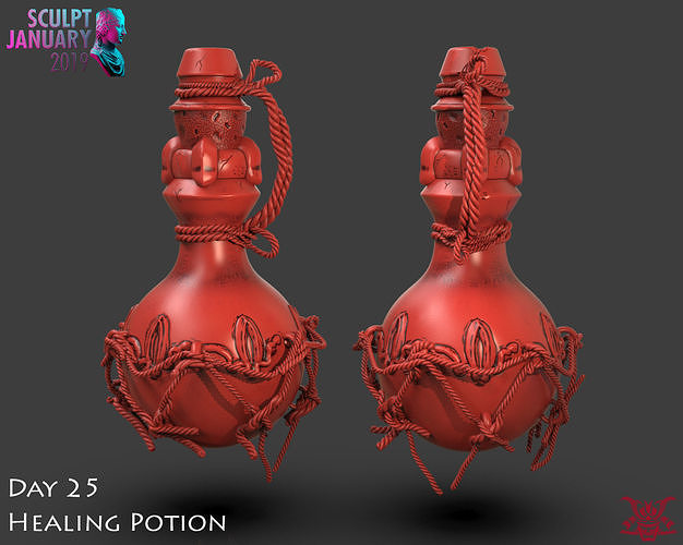 Healing Potion Timelapse And Model  3D print model