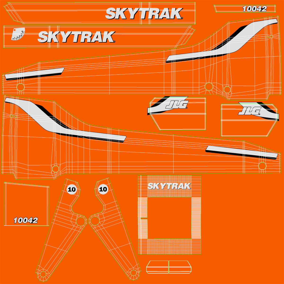 JLG 10042 SkyTrak Telehandlers 3D model_21