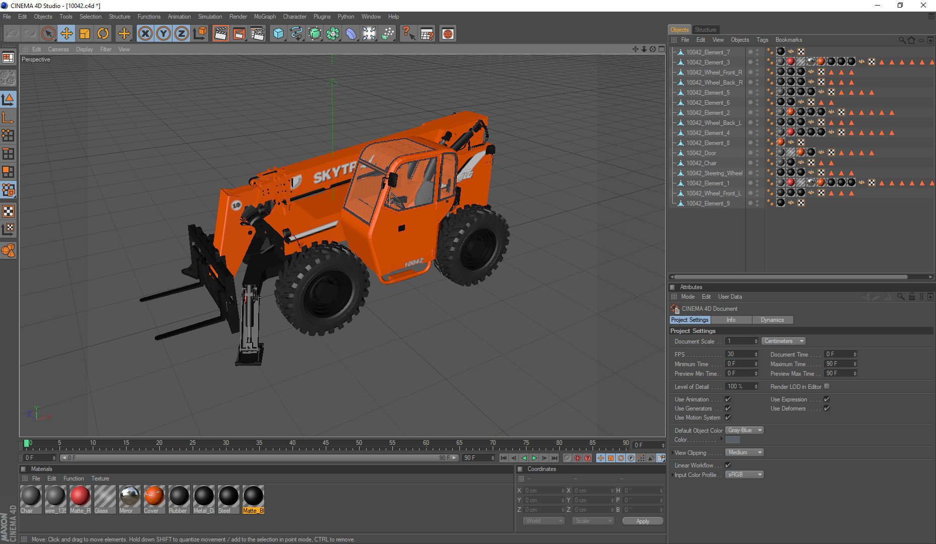 JLG 10042 SkyTrak Telehandlers 3D model_19