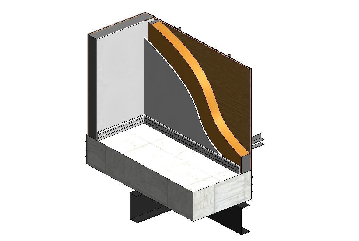 Construction Site Trailer On Running Steel Frame 12 x 45 ft  3D model_11