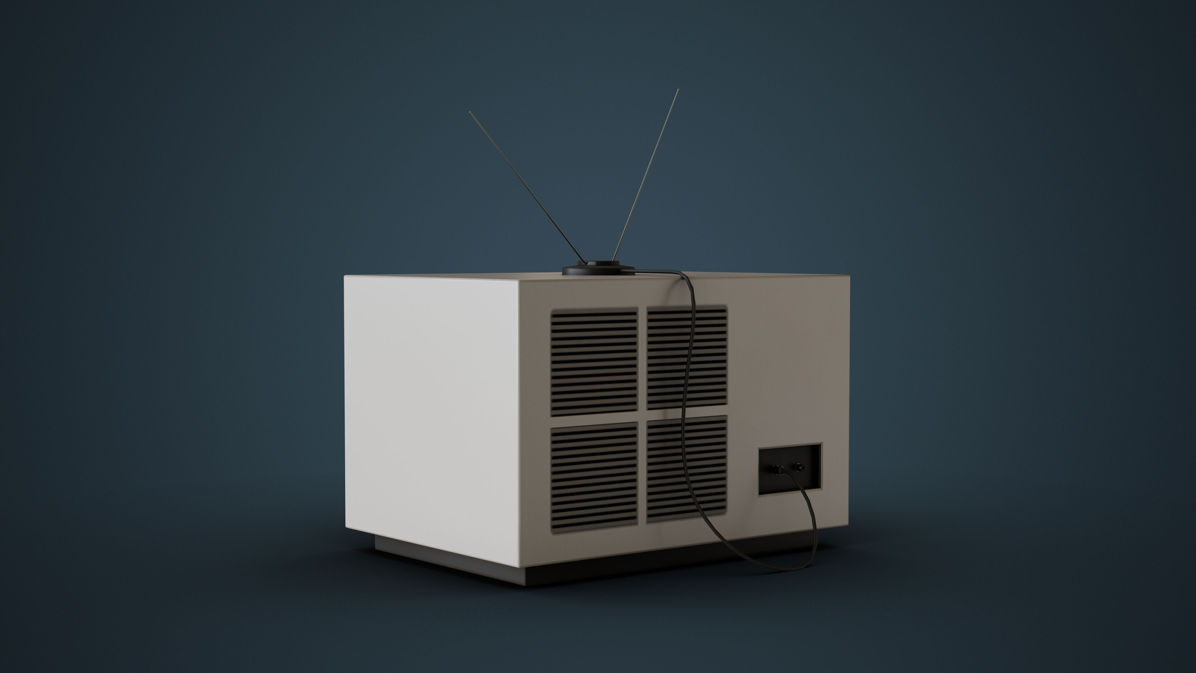 Classic Television Low-poly 3D model_4
