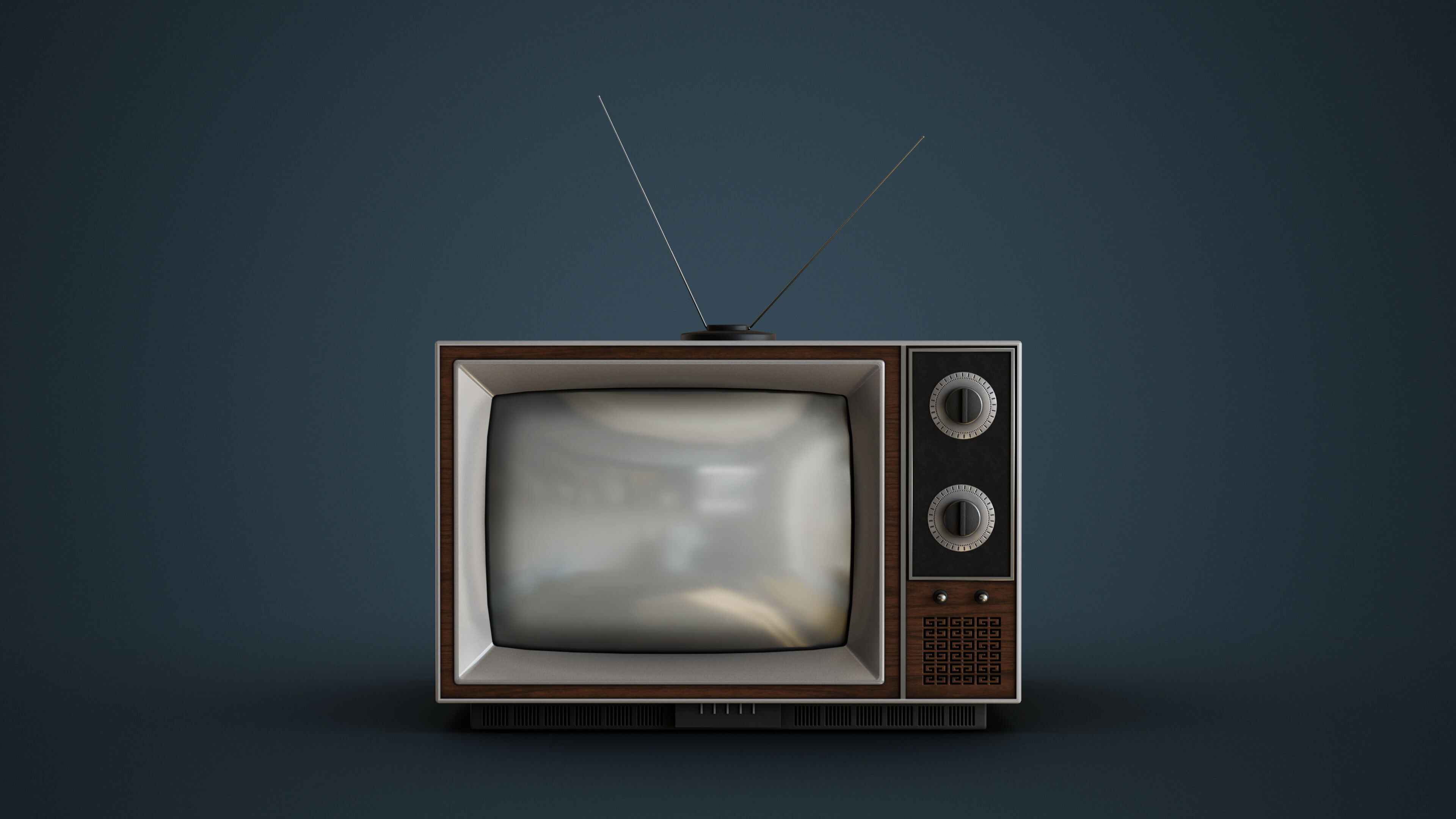 Classic Television Low-poly 3D model_0