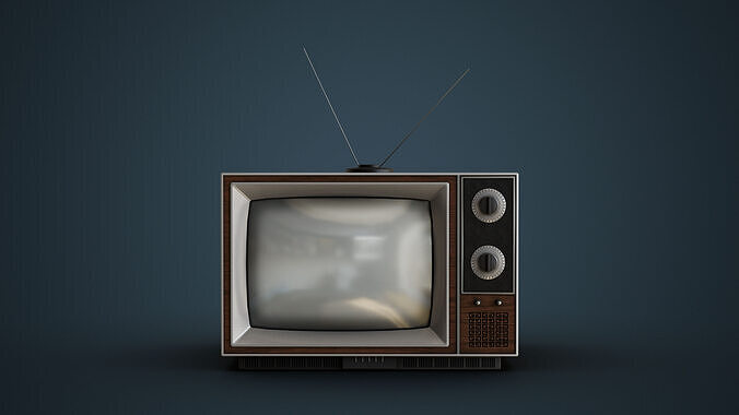 Classic Television Low-poly 3D model