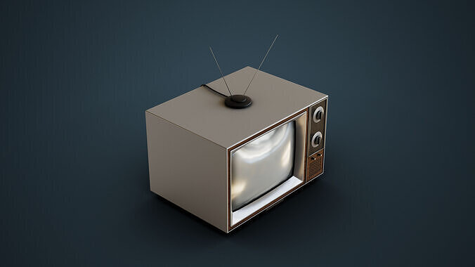 Classic Television Low-poly 3D model