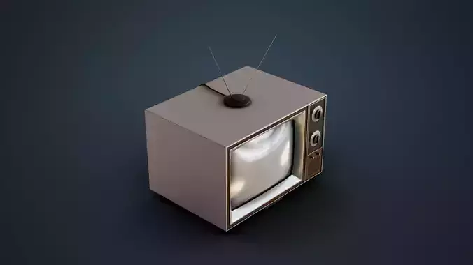 Classic Television Low-poly 3D model