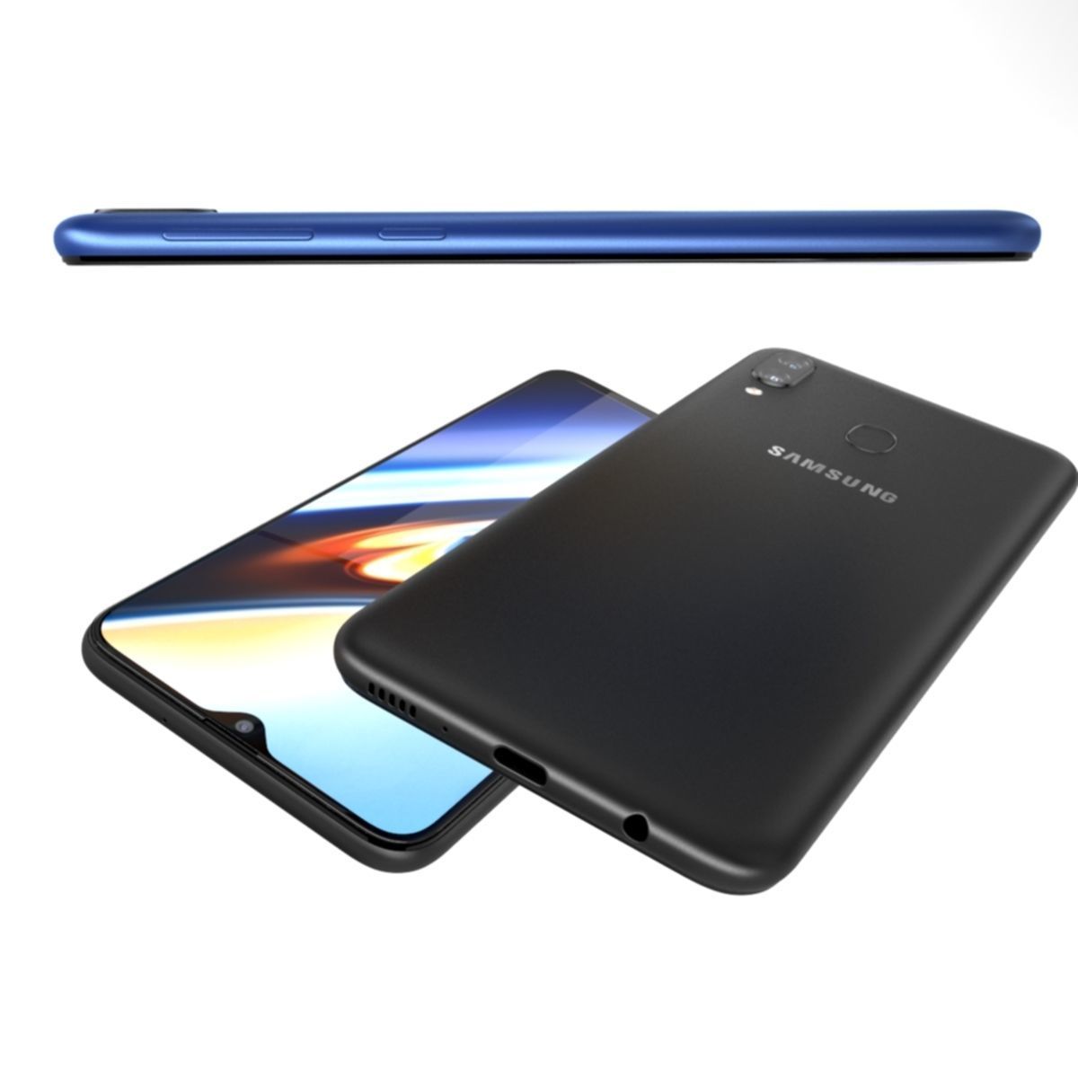 Samsung Galaxy M20 Black - Blu 3D model_8