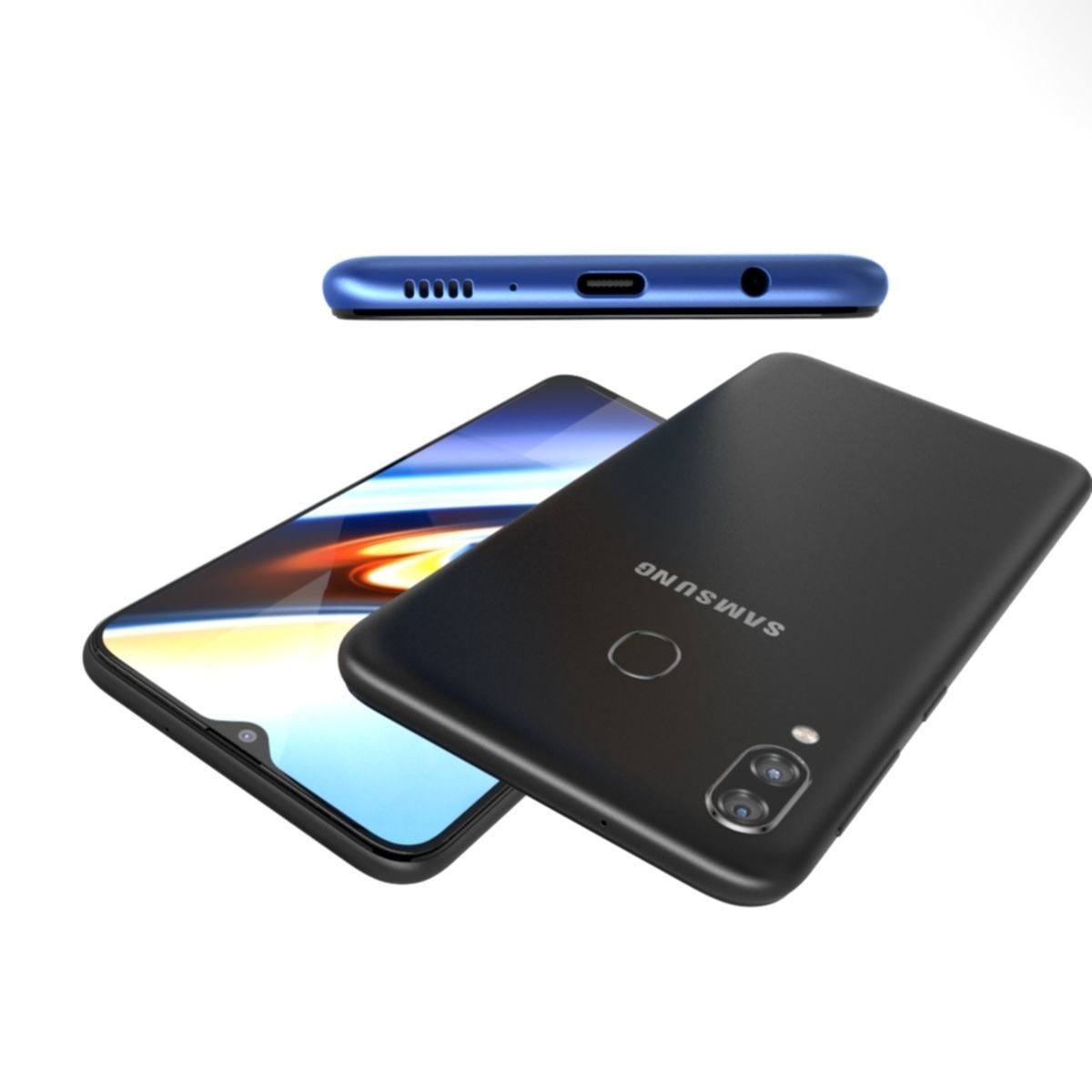 Samsung Galaxy M20 Black - Blu 3D model_7