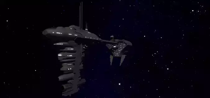 STAR WARS - NEBULON B FRIGATE Low-poly 3D model