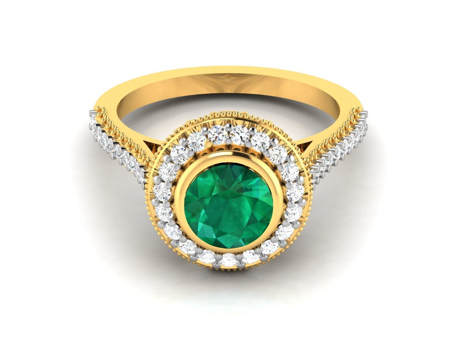 Solitaire ring 3dm stl render detail 3D print model 3D print model_10