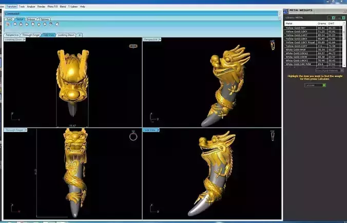 dragon computer screen showing golden