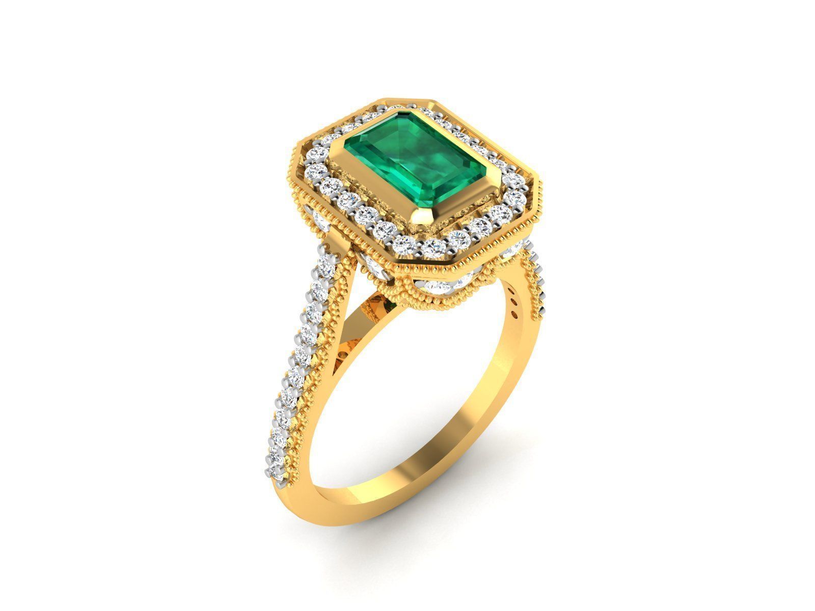 Solitaire ring 3dm stl render detail 3D print model 3D print model_4