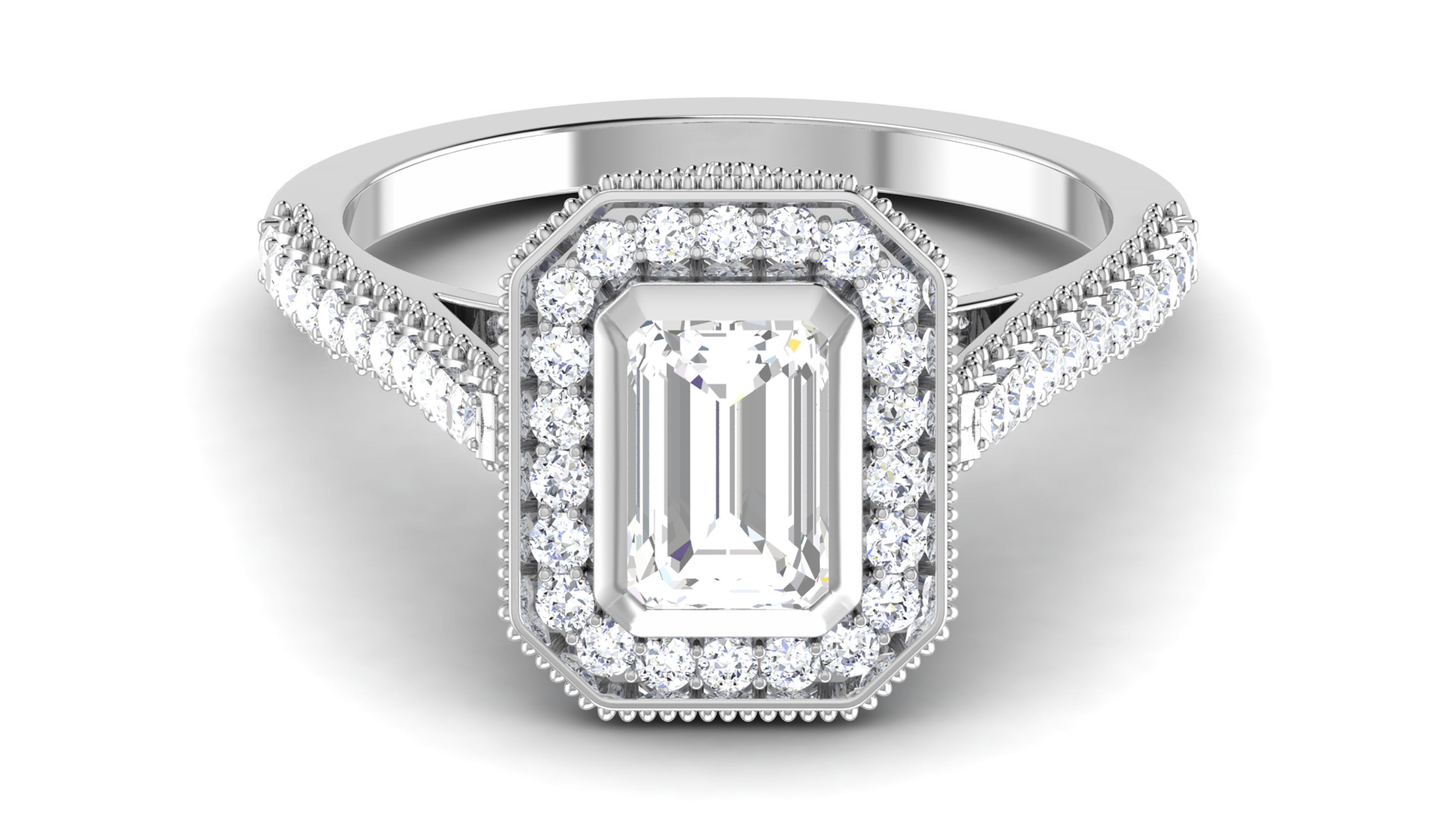 Solitaire ring 3dm stl render detail 3D print model 3D print model_3