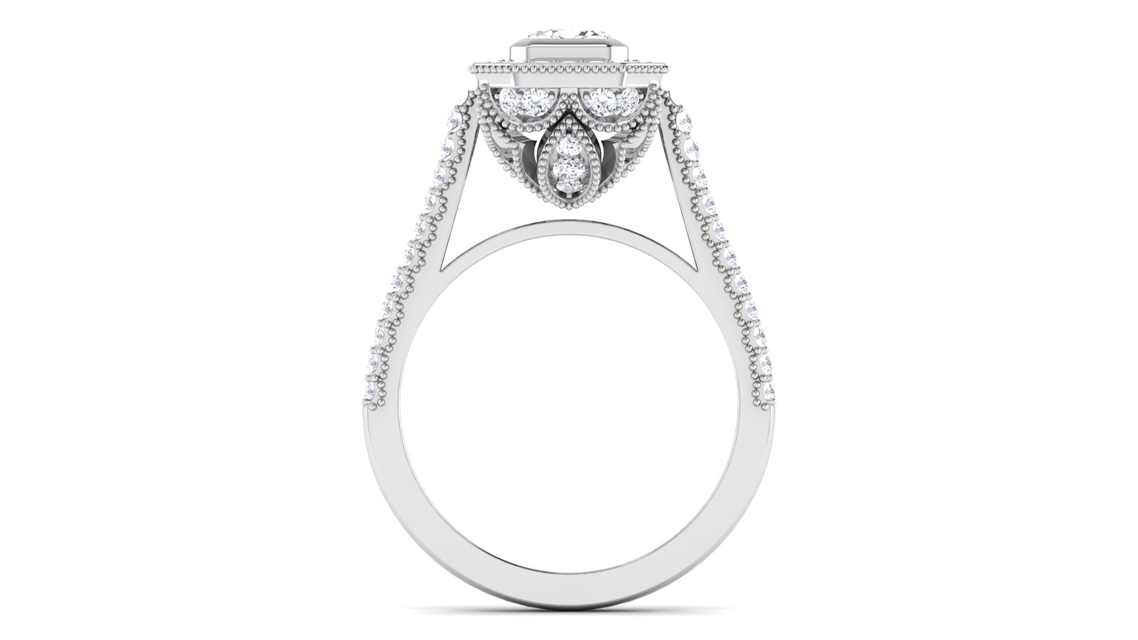 Solitaire ring 3dm stl render detail 3D print model 3D print model_2