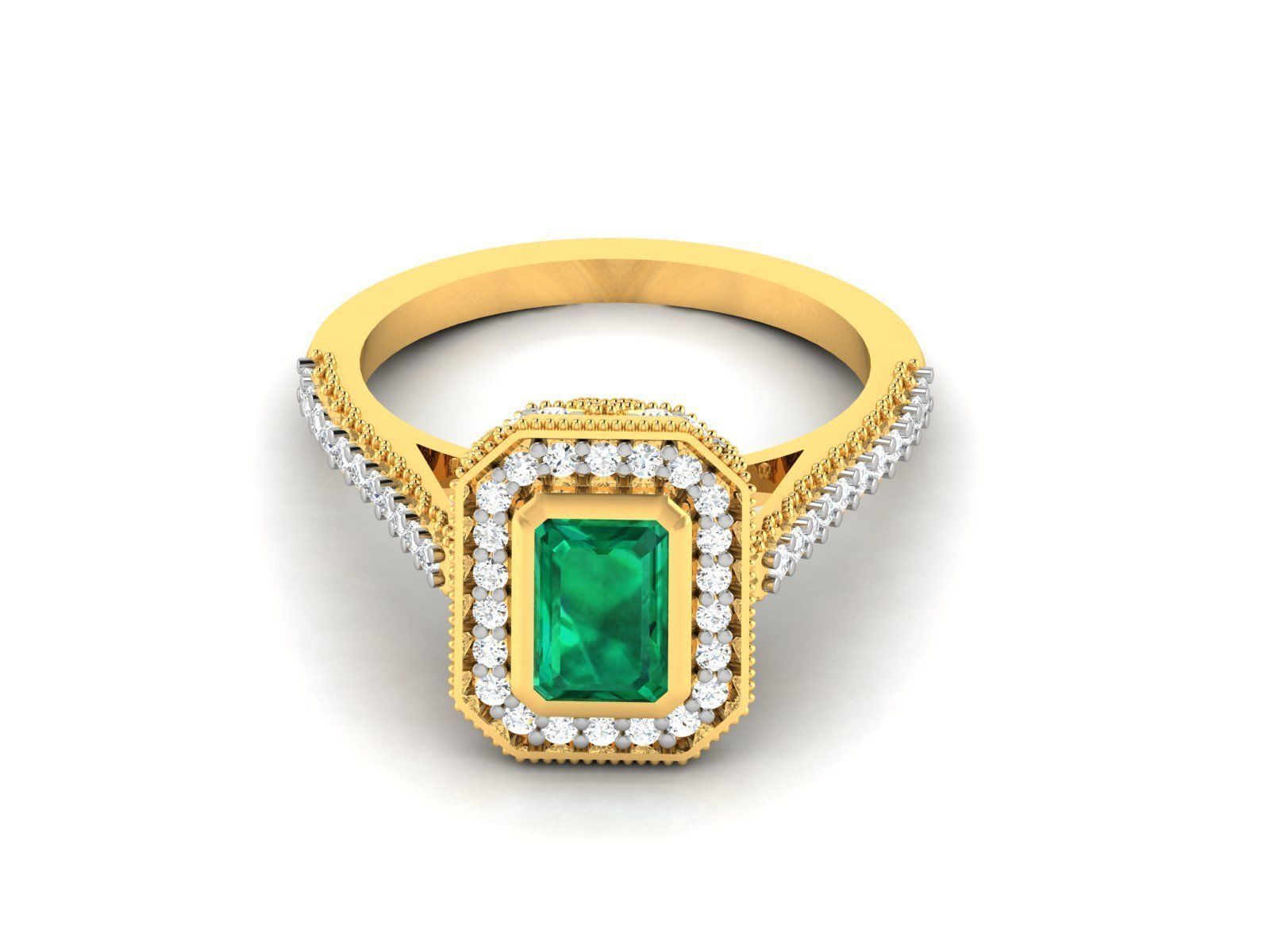 Solitaire ring 3dm stl render detail 3D print model 3D print model_11