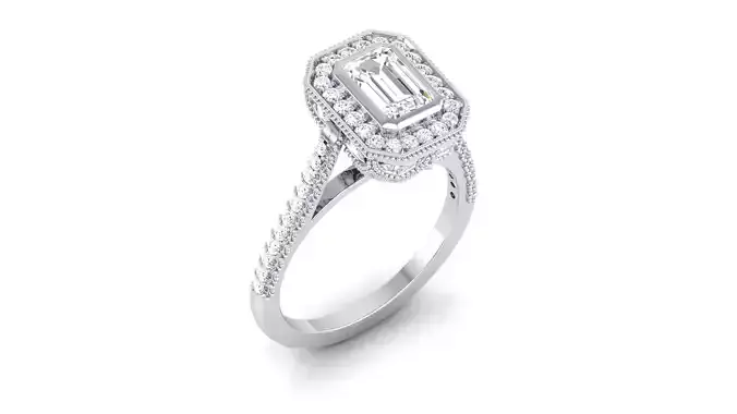 Solitaire ring 3dm stl render detail 3D print model