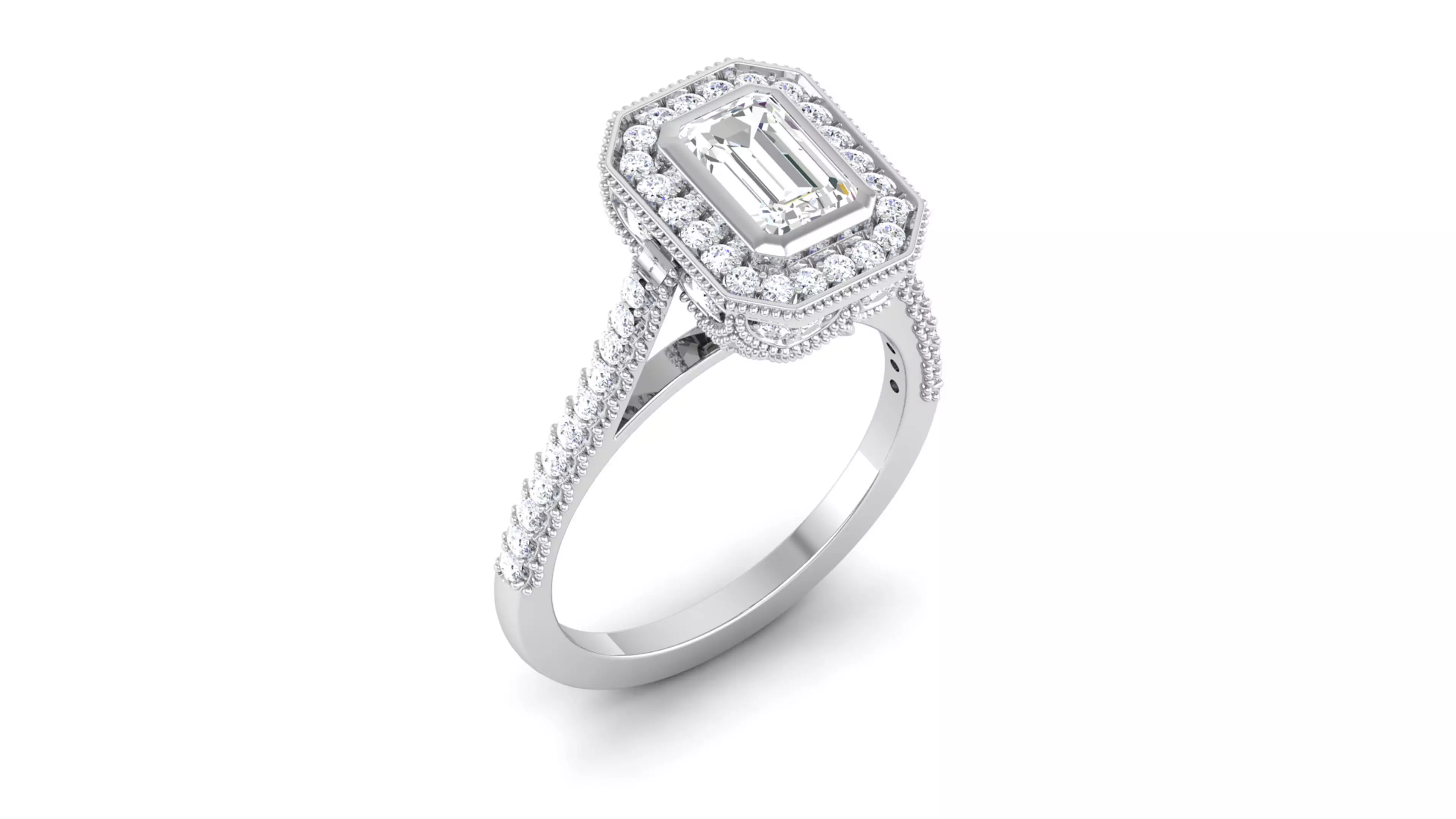 Solitaire ring 3dm stl render detail 3D print model 3D print model_0