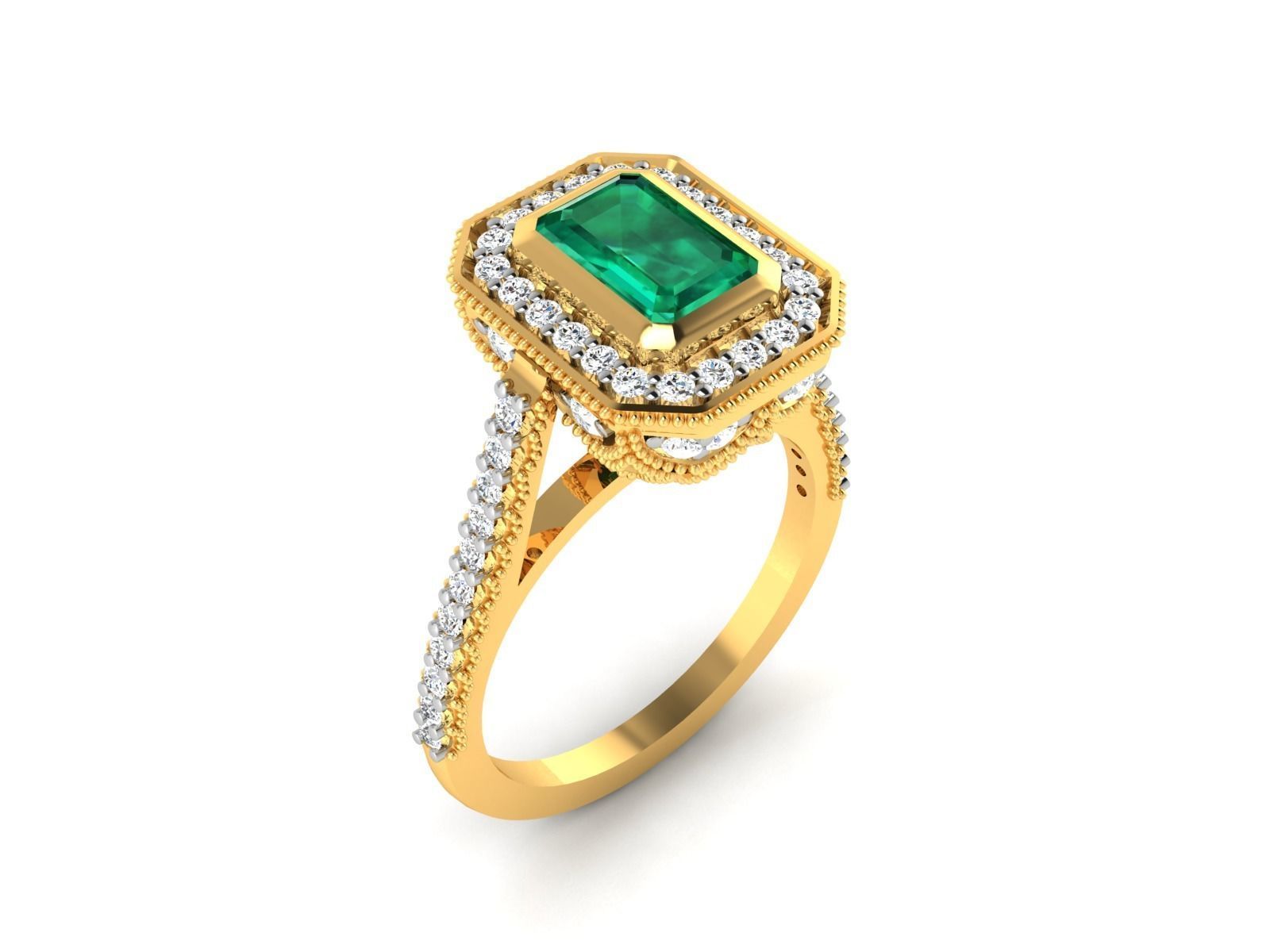 Solitaire ring 3dm stl render detail 3D print model 3D print model_6