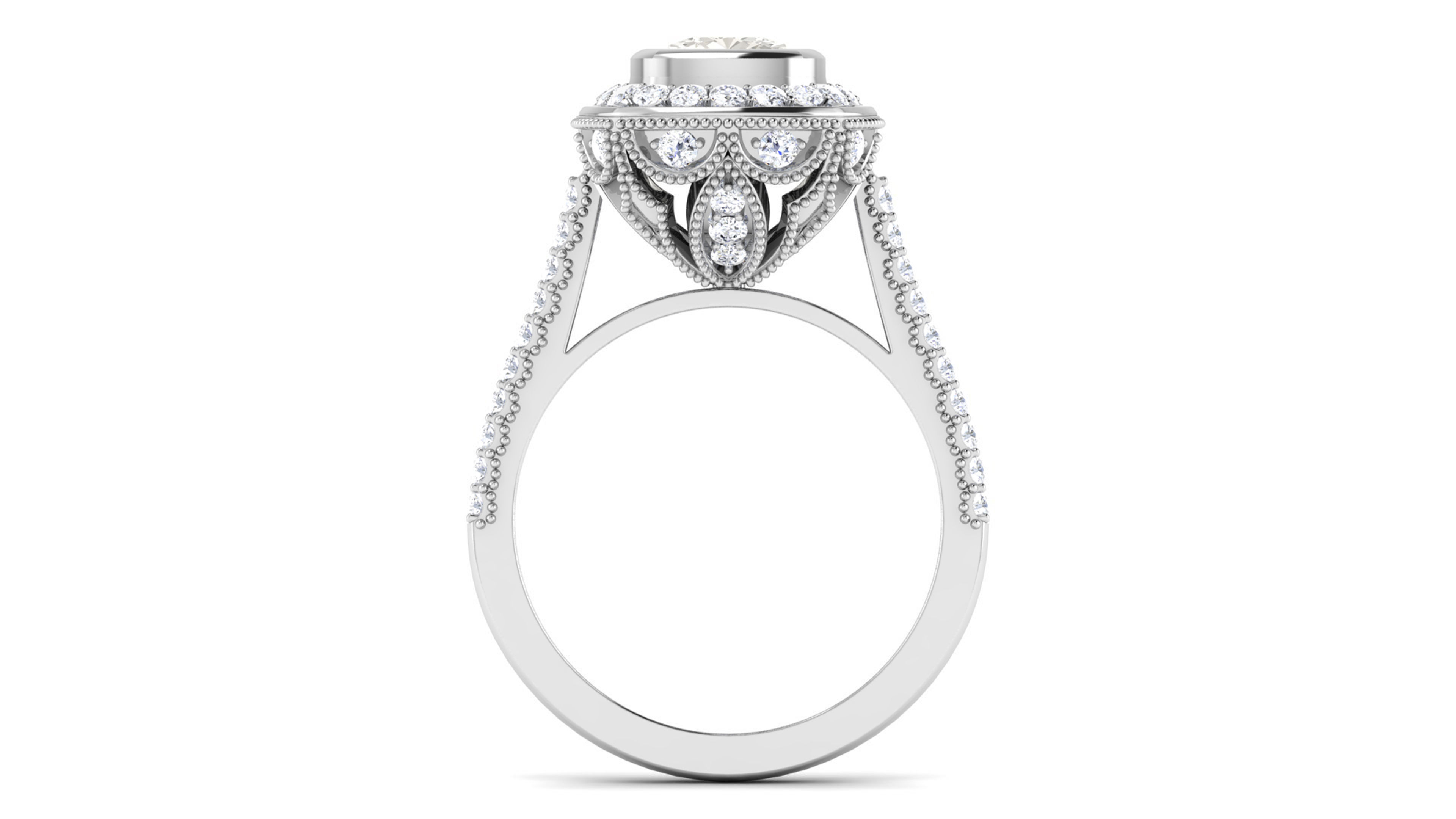 Solitaire ring 3dm stl render detail 3D print model 3D print model_1