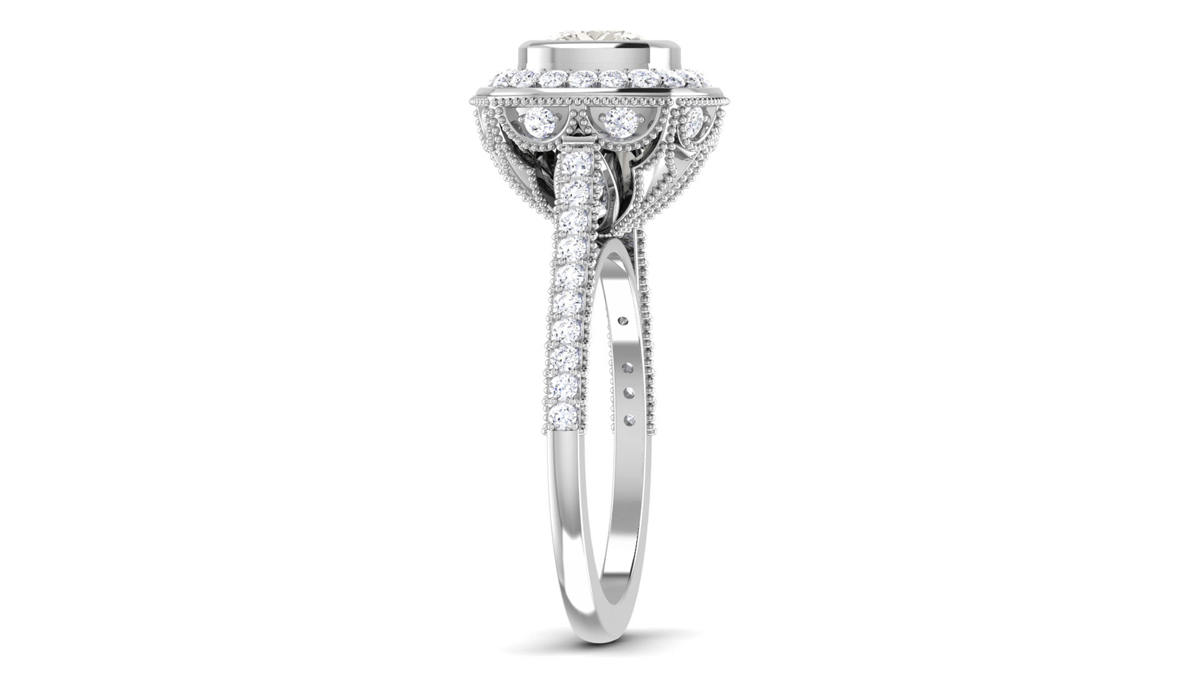 Solitaire ring 3dm stl render detail 3D print model 3D print model_3