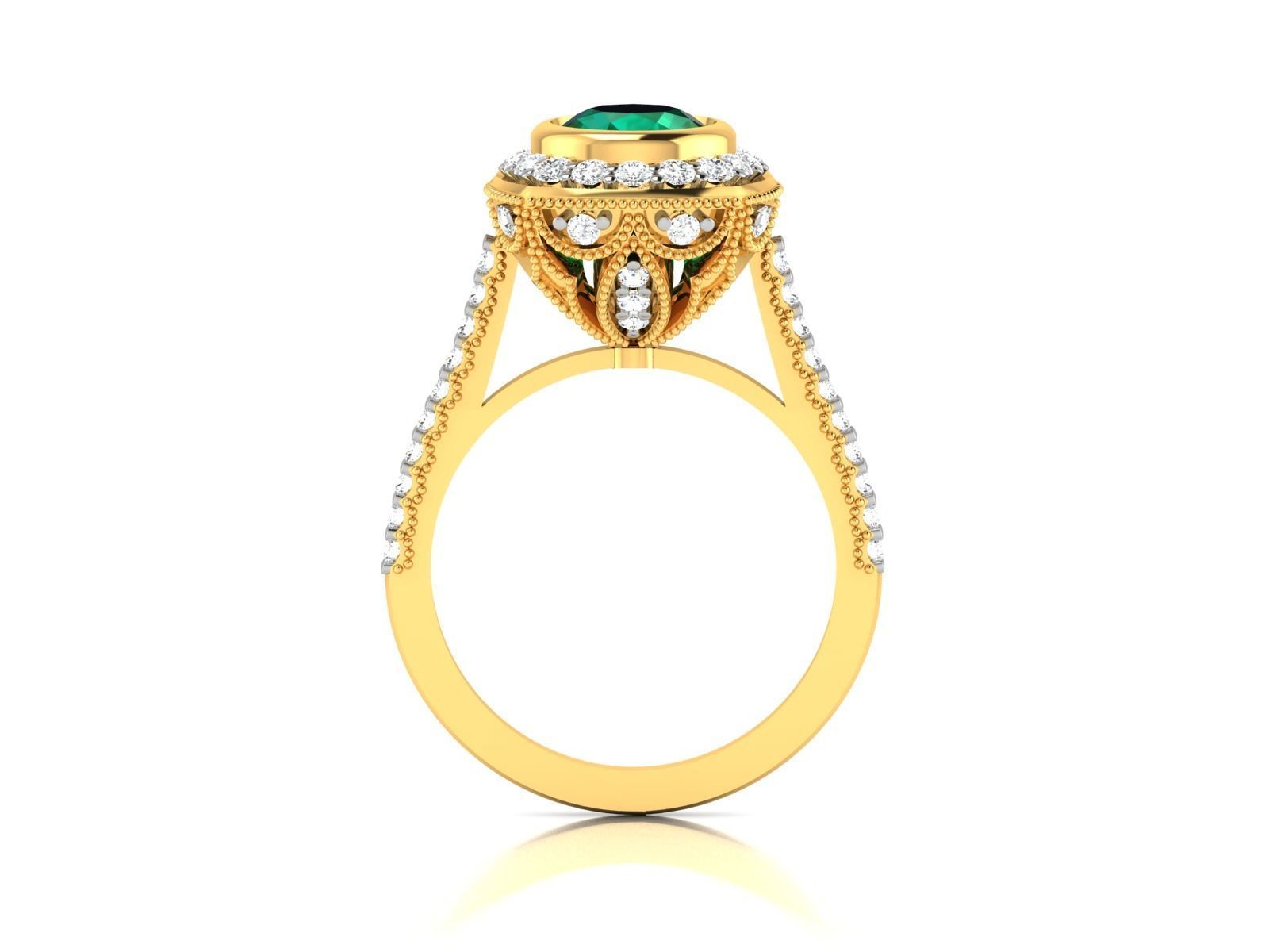 Solitaire ring 3dm stl render detail 3D print model 3D print model_8